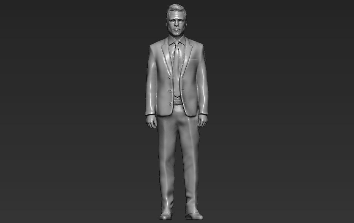 Brad Pitt full figurine textured 3D print model_23