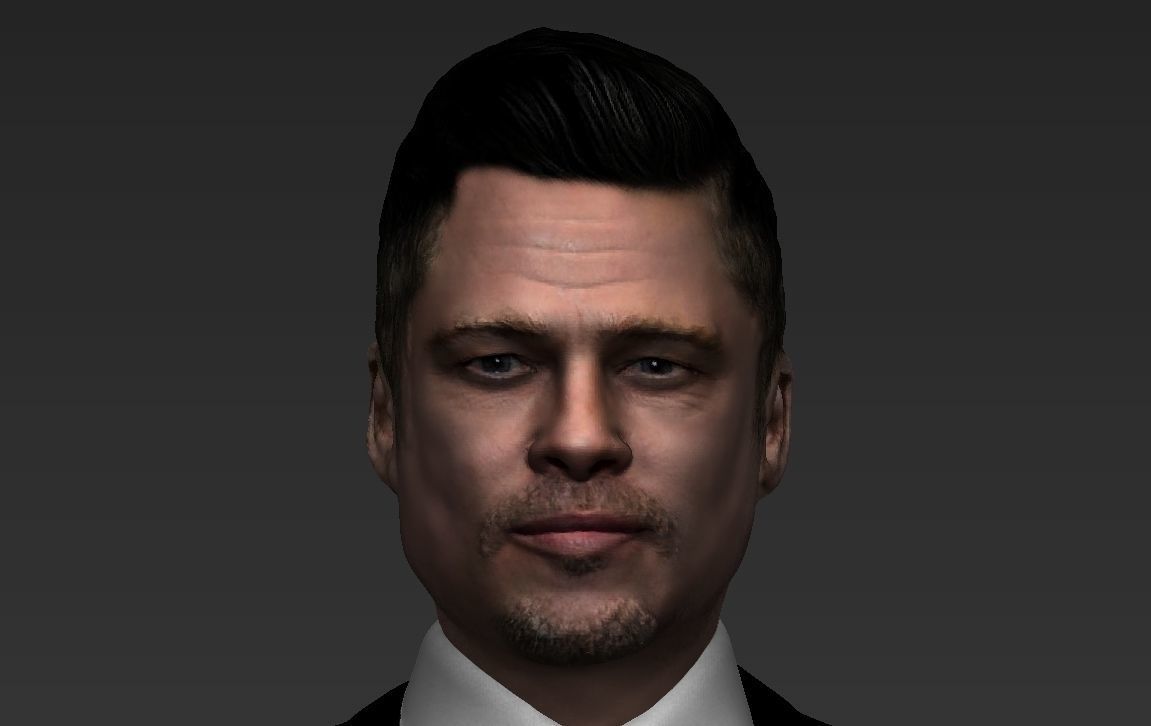 Brad Pitt full figurine textured 3D print model_22