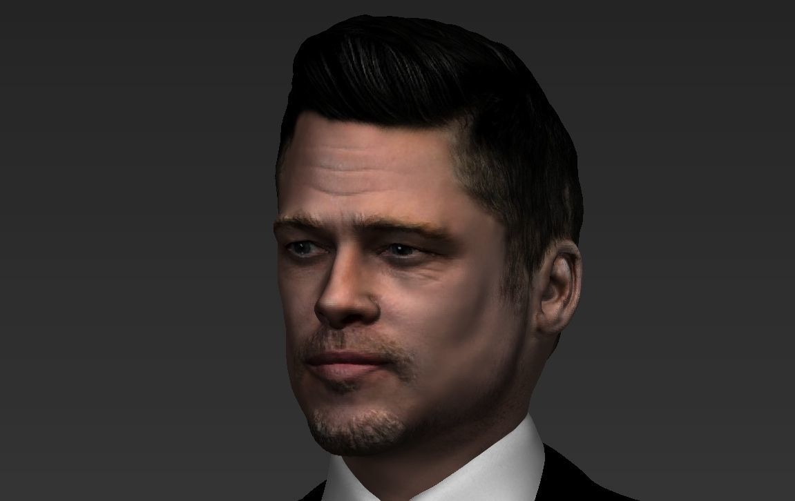 Brad Pitt full figurine textured 3D print model_19