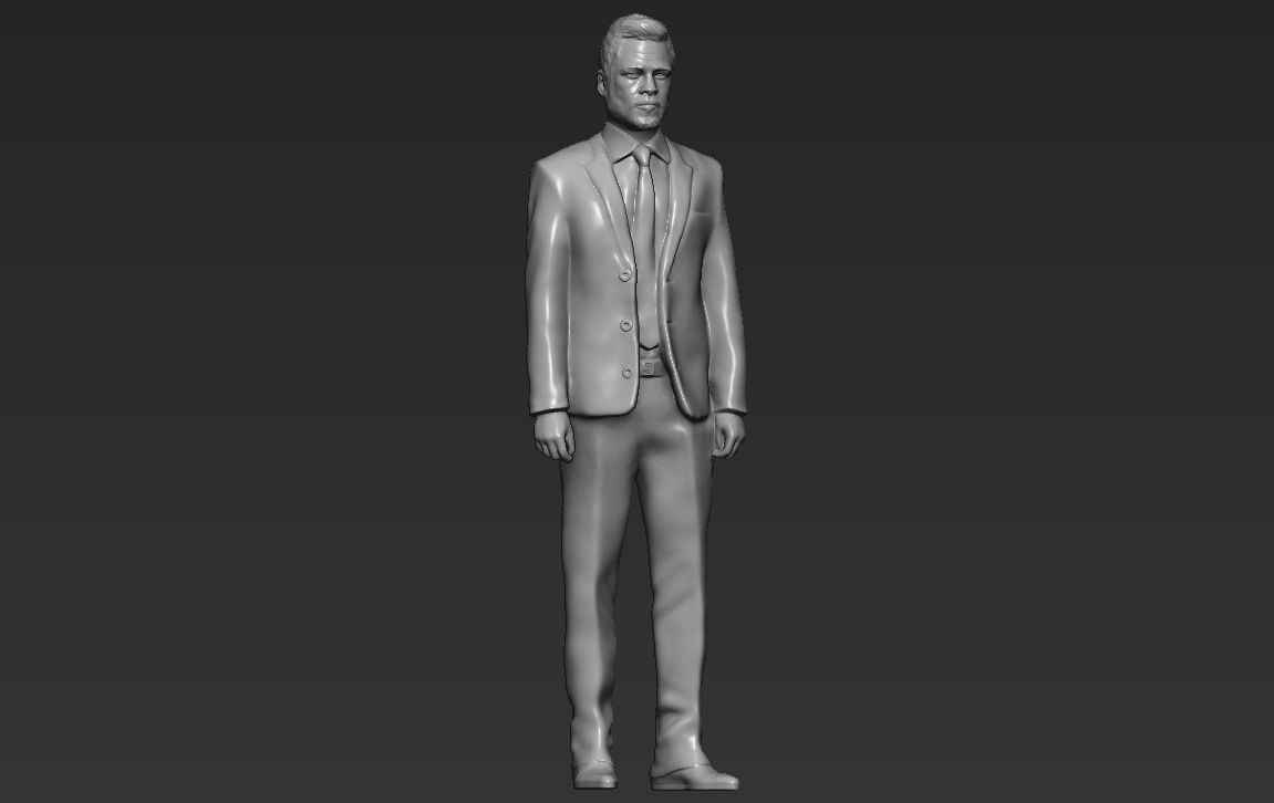 Brad Pitt full figurine textured 3D print model_31