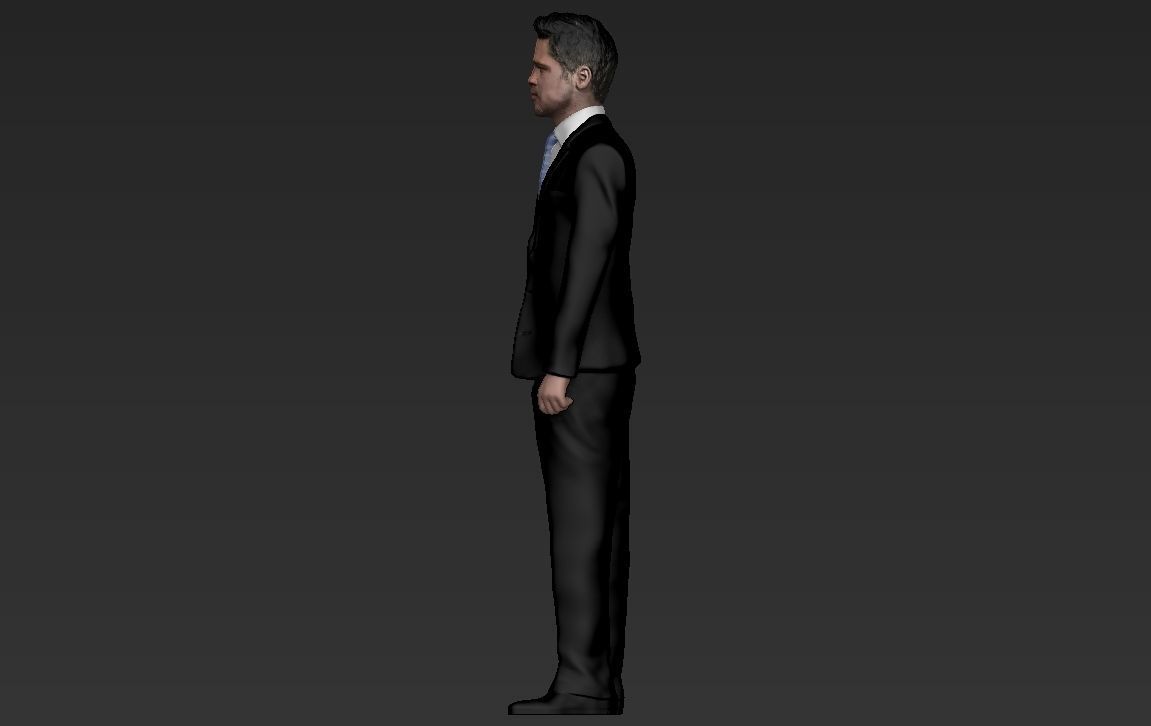 Brad Pitt full figurine textured 3D print model_13