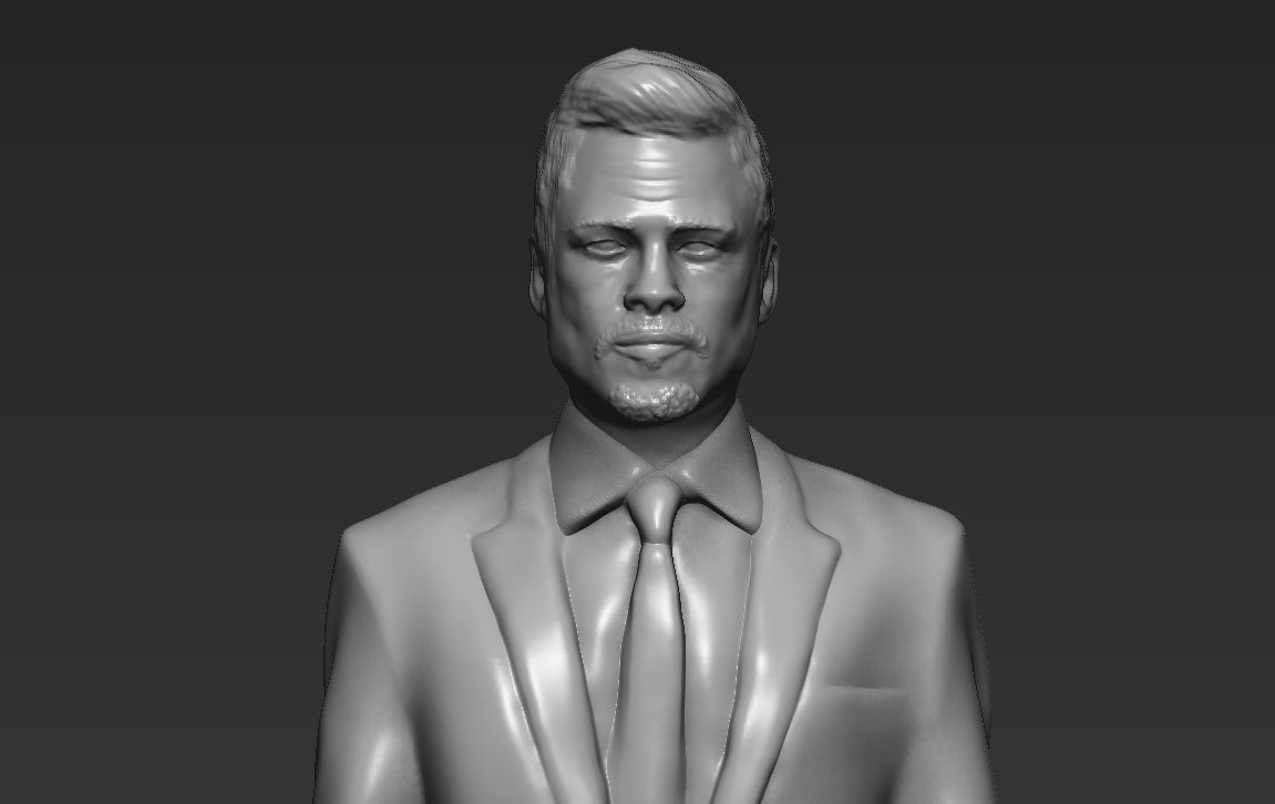 Brad Pitt full figurine textured 3D print model_32