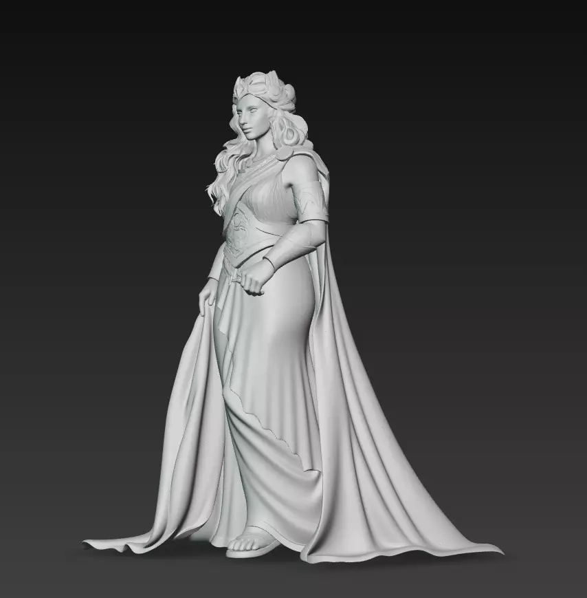 Greek Goddess - Elegant Fantasy Woman 3D Model 3D print model_7