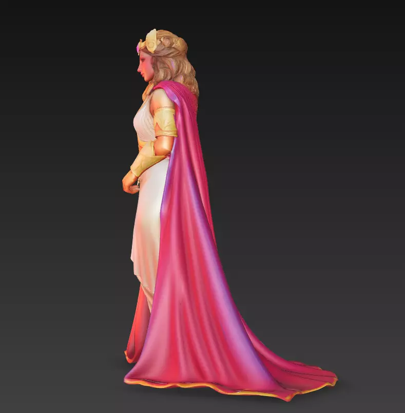 Greek Goddess - Elegant Fantasy Woman 3D Model 3D print model_2