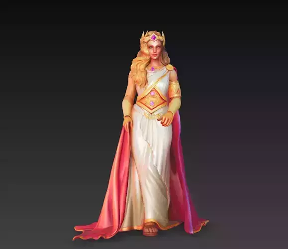 Greek Goddess - Elegant Fantasy Woman 3D Model