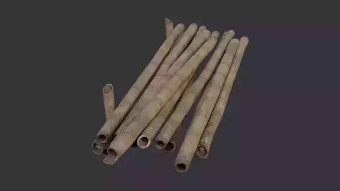 Bamboo Log Stack Decor