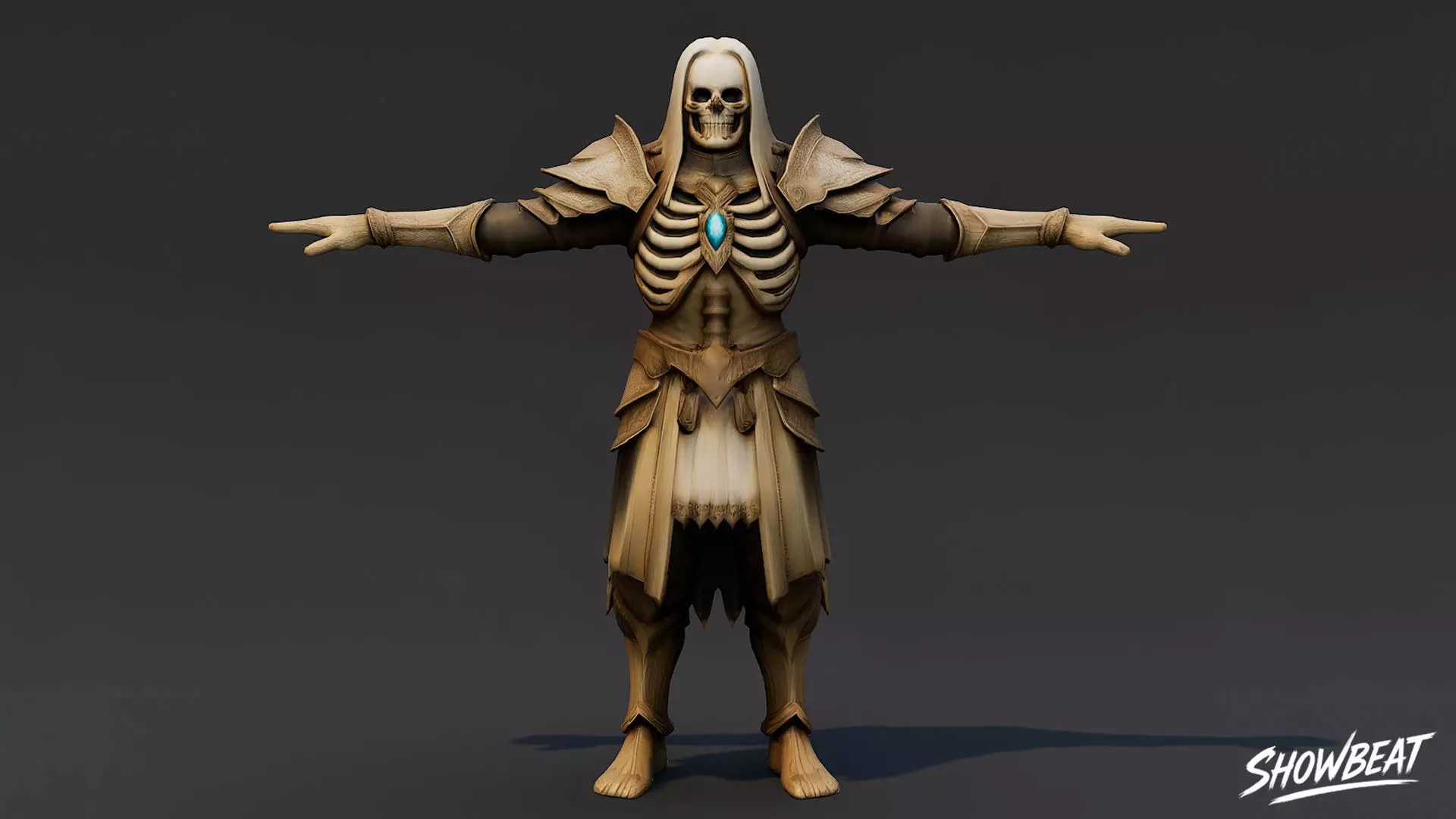 Complete Ghoul T-Pose Pack Low-poly 3D model_27