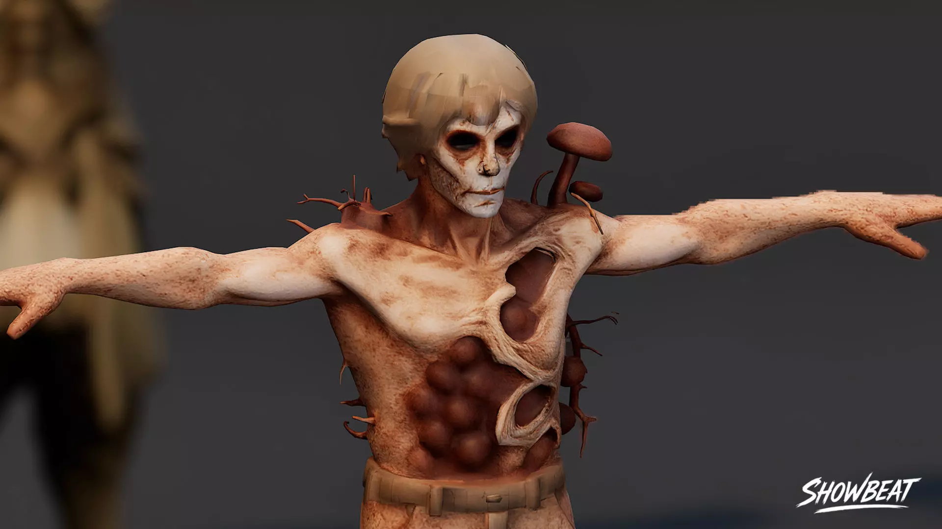 Complete Ghoul T-Pose Pack Low-poly 3D model_5