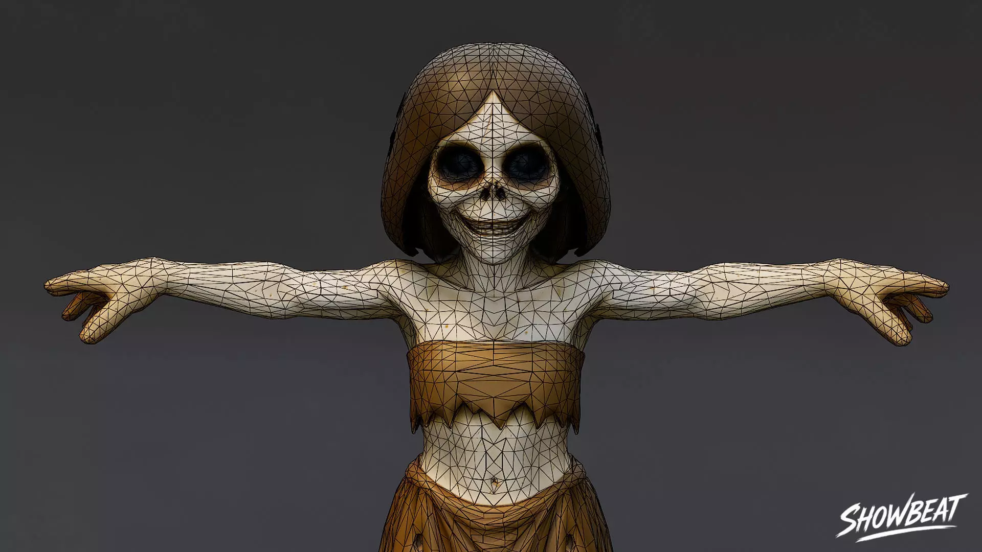 Complete Ghoul T-Pose Pack Low-poly 3D model_33