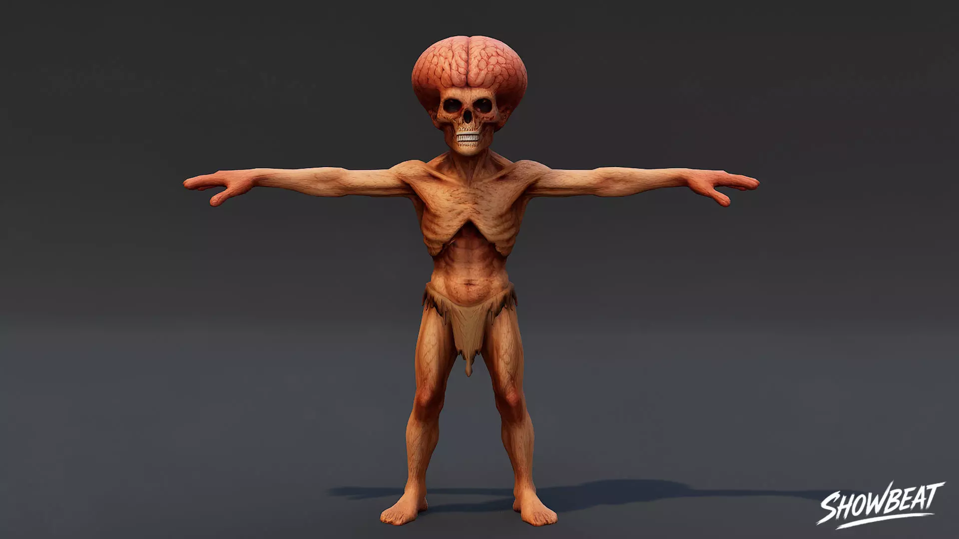 Complete Ghoul T-Pose Pack Low-poly 3D model_15