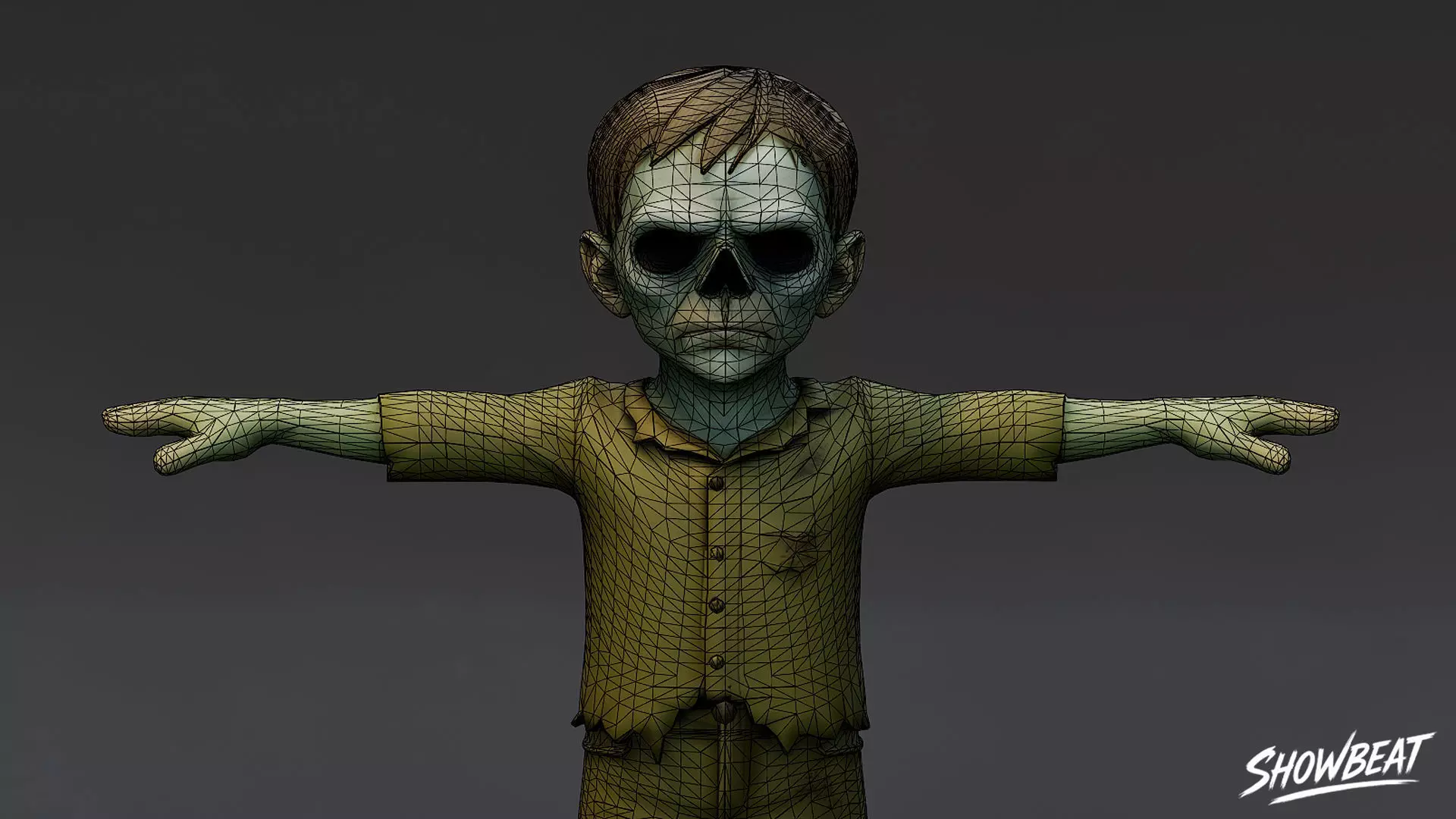 Complete Ghoul T-Pose Pack Low-poly 3D model_34
