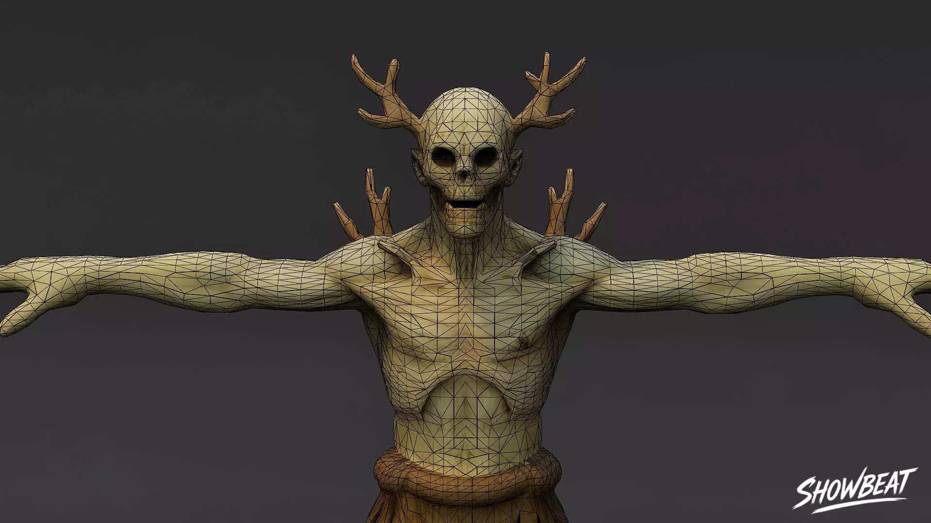 Complete Ghoul T-Pose Pack Low-poly 3D model_36