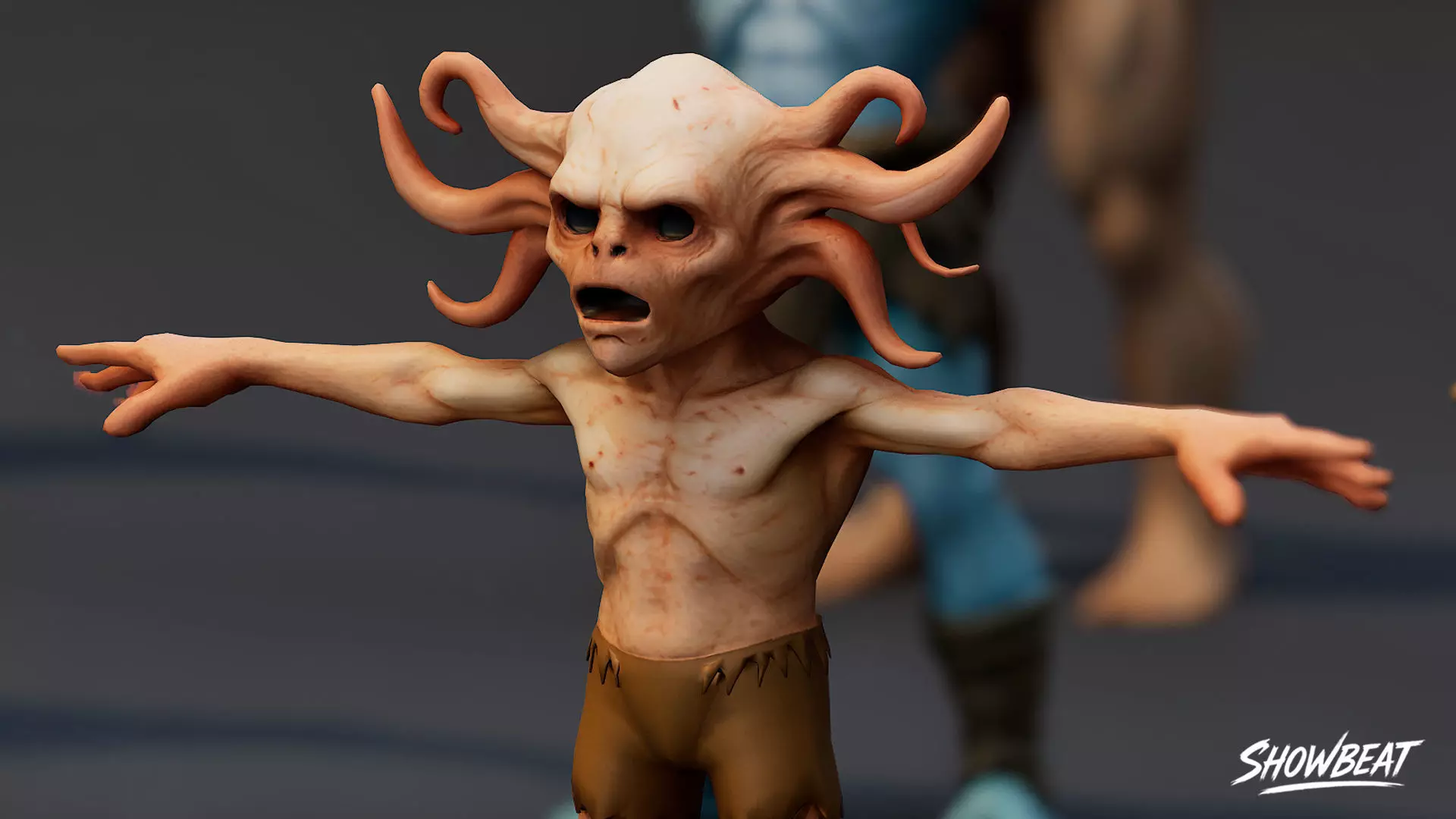 Complete Ghoul T-Pose Pack Low-poly 3D model_7