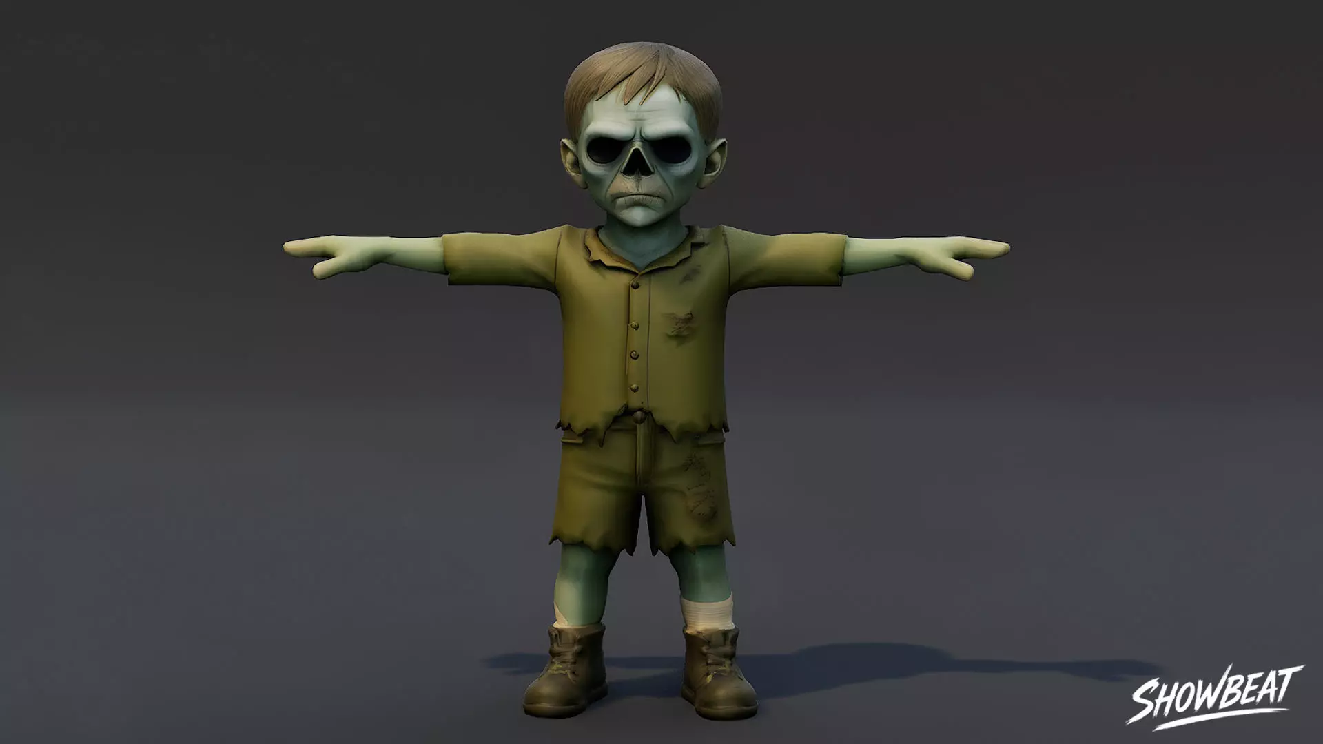 Complete Ghoul T-Pose Pack Low-poly 3D model_18