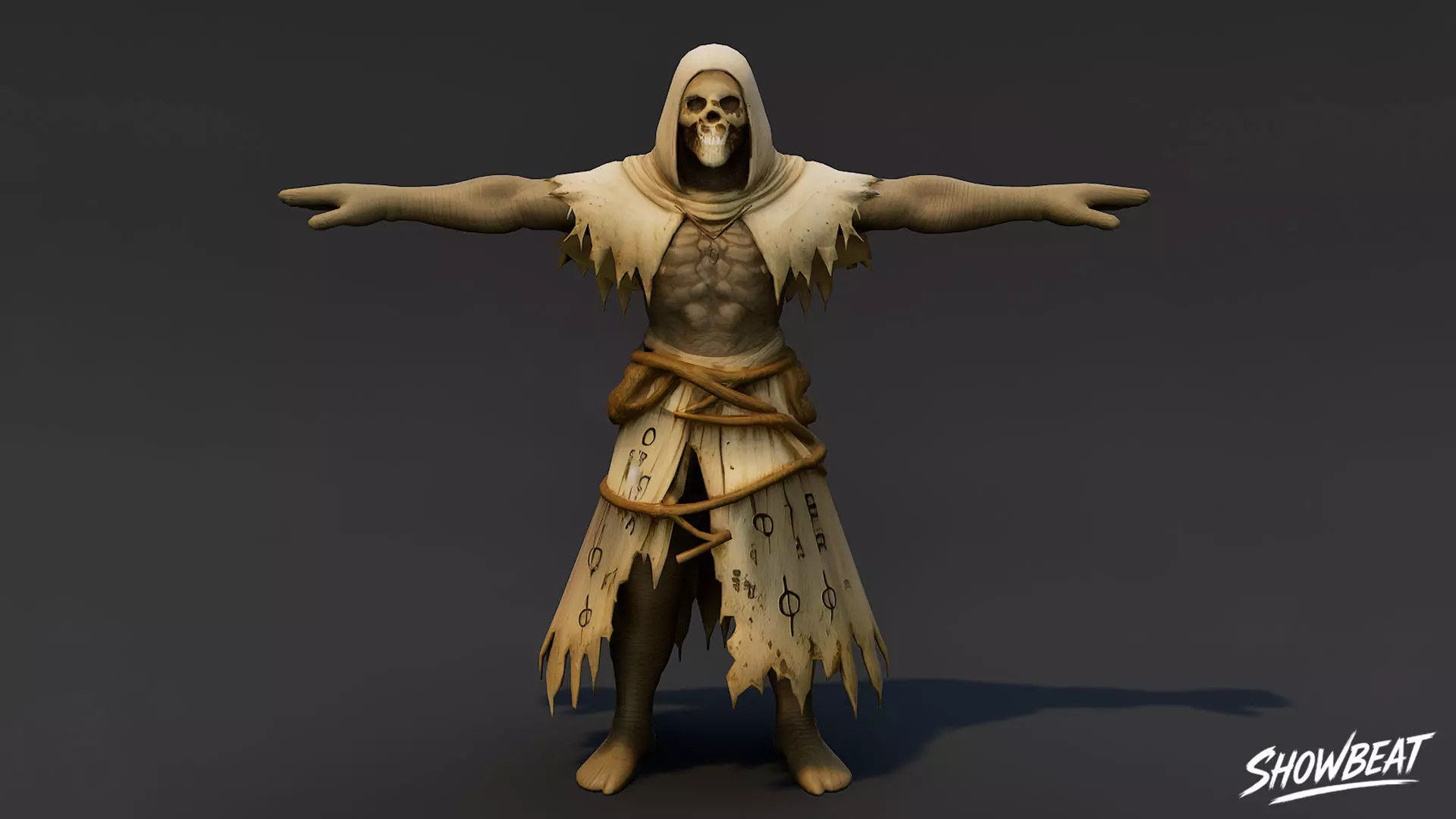 Complete Ghoul T-Pose Pack Low-poly 3D model_28