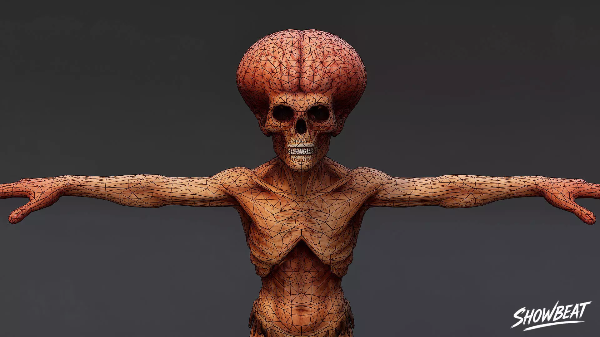 Complete Ghoul T-Pose Pack Low-poly 3D model_31