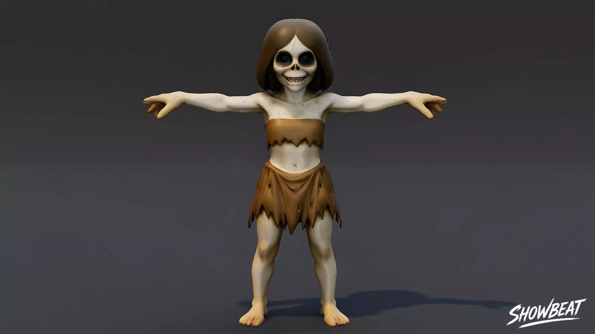 Complete Ghoul T-Pose Pack Low-poly 3D model_17