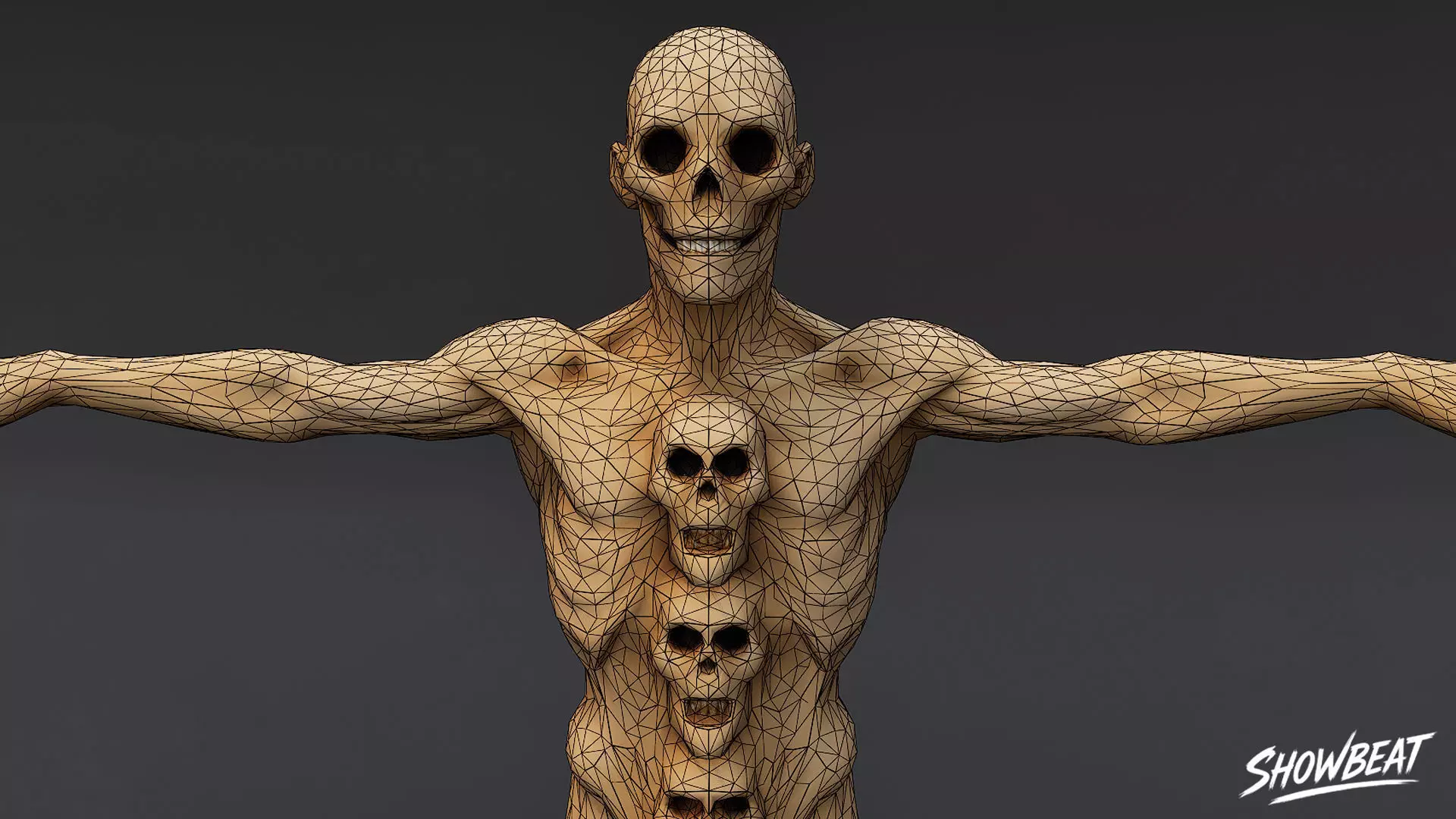 Complete Ghoul T-Pose Pack Low-poly 3D model_39