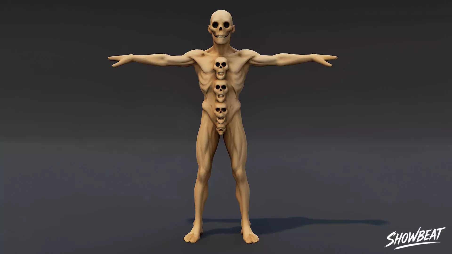 Complete Ghoul T-Pose Pack Low-poly 3D model_23