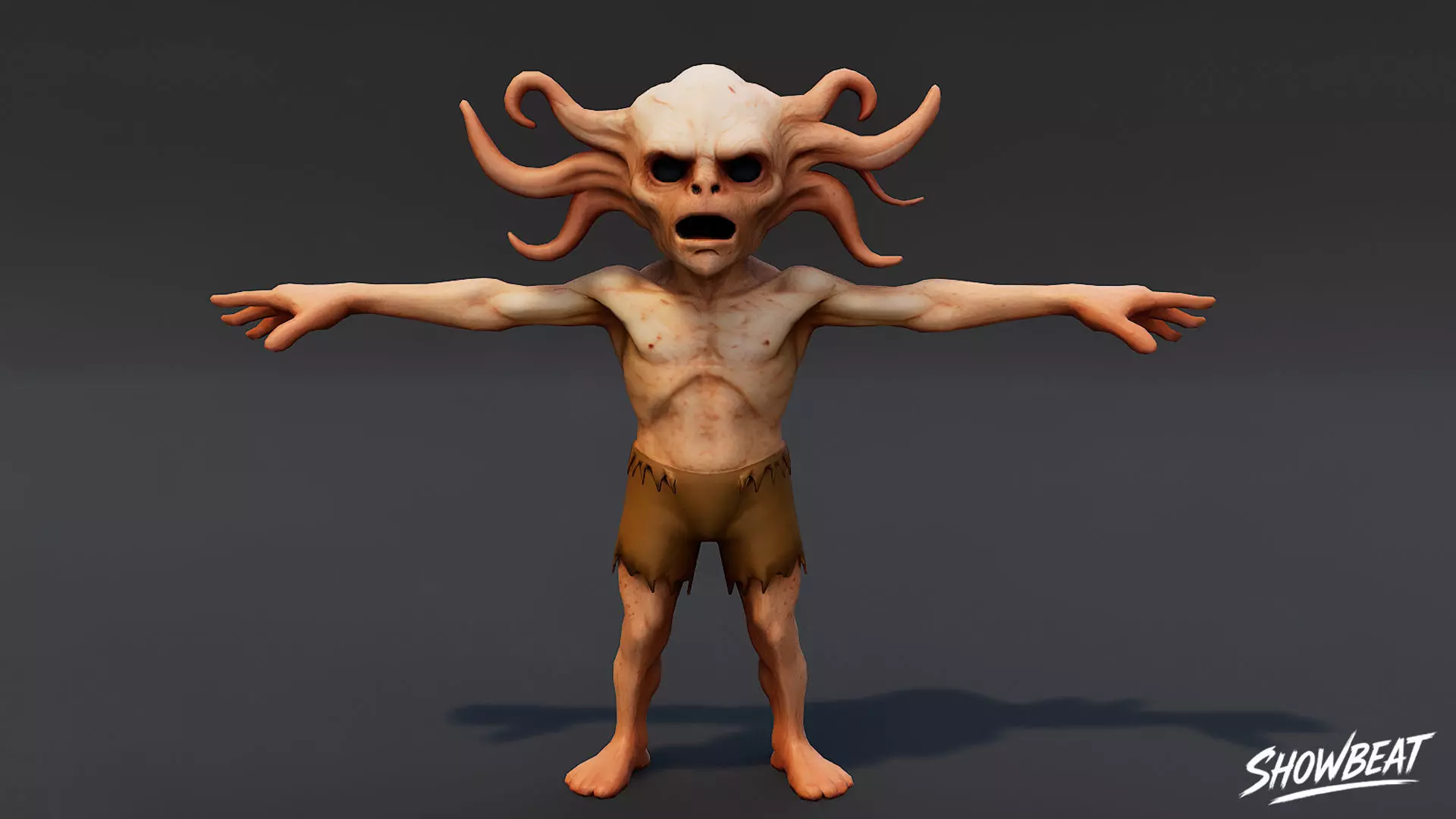 Complete Ghoul T-Pose Pack Low-poly 3D model_16