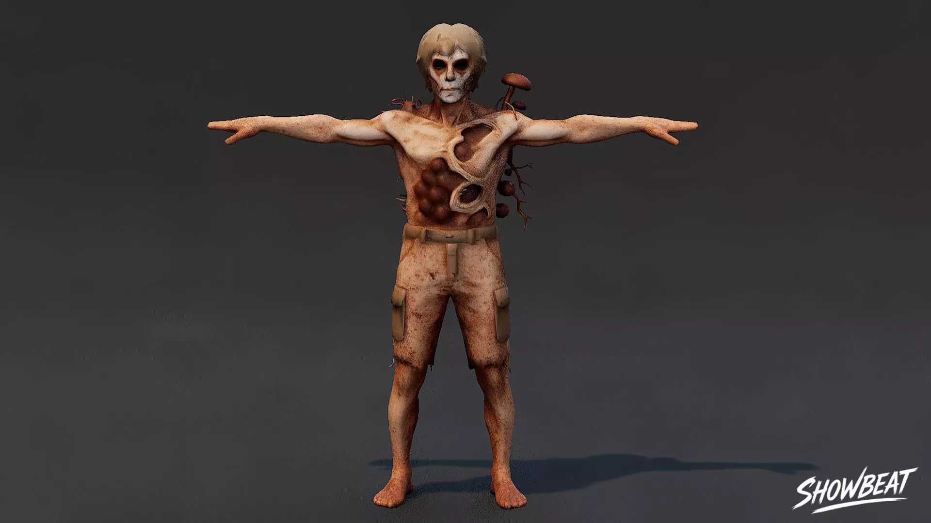 Complete Ghoul T-Pose Pack Low-poly 3D model_14