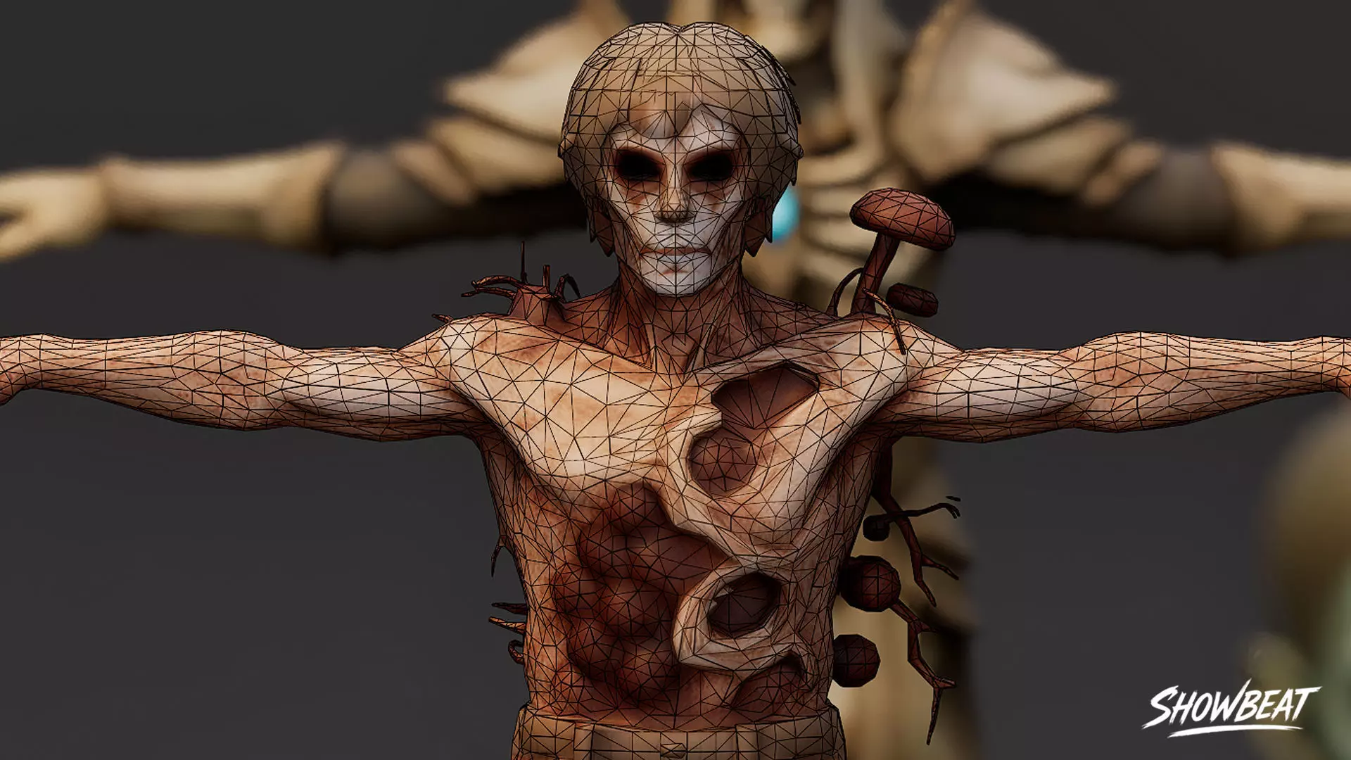 Complete Ghoul T-Pose Pack Low-poly 3D model_10