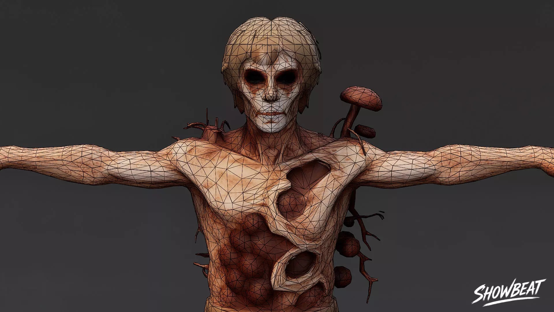 Complete Ghoul T-Pose Pack Low-poly 3D model_30