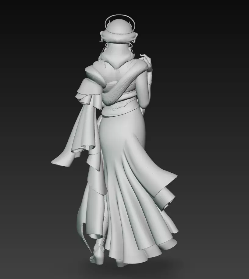 Greek Goddess -Elegant Mythical Woman 3D Model 3D print model_9