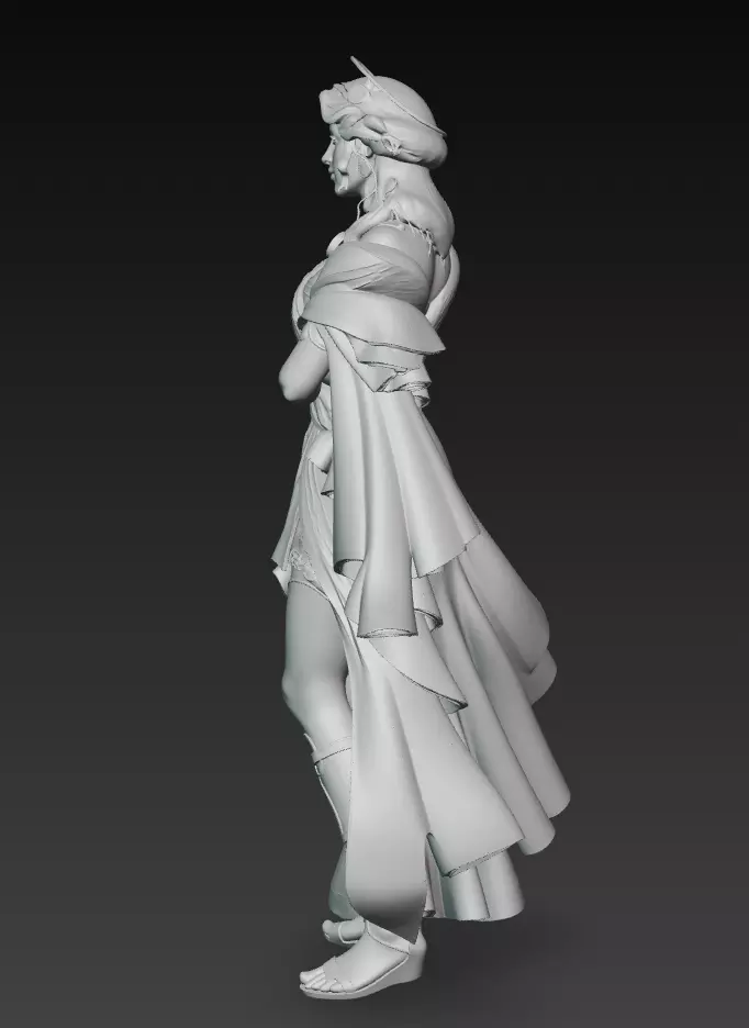 Greek Goddess -Elegant Mythical Woman 3D Model 3D print model_8