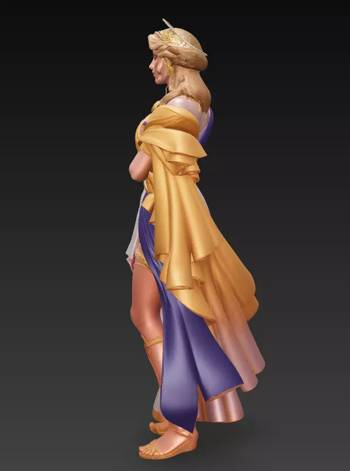Greek Goddess -Elegant Mythical Woman 3D Model 3D print model_4