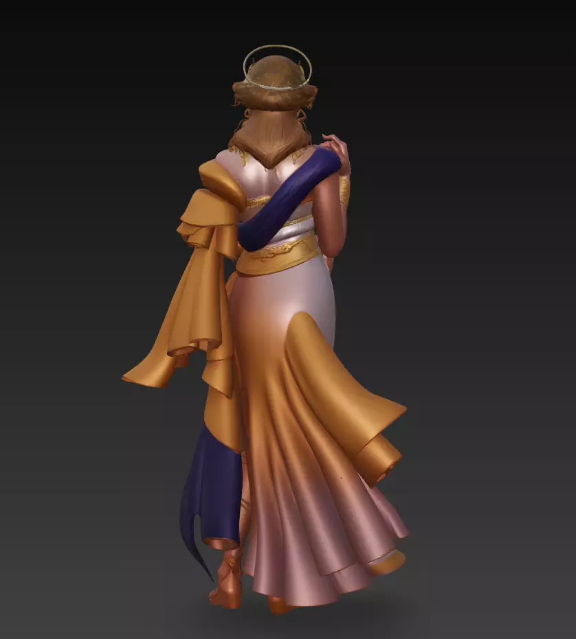 Greek Goddess -Elegant Mythical Woman 3D Model 3D print model_3