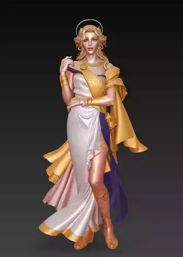 Greek Goddess -Elegant Mythical Woman 3D Model