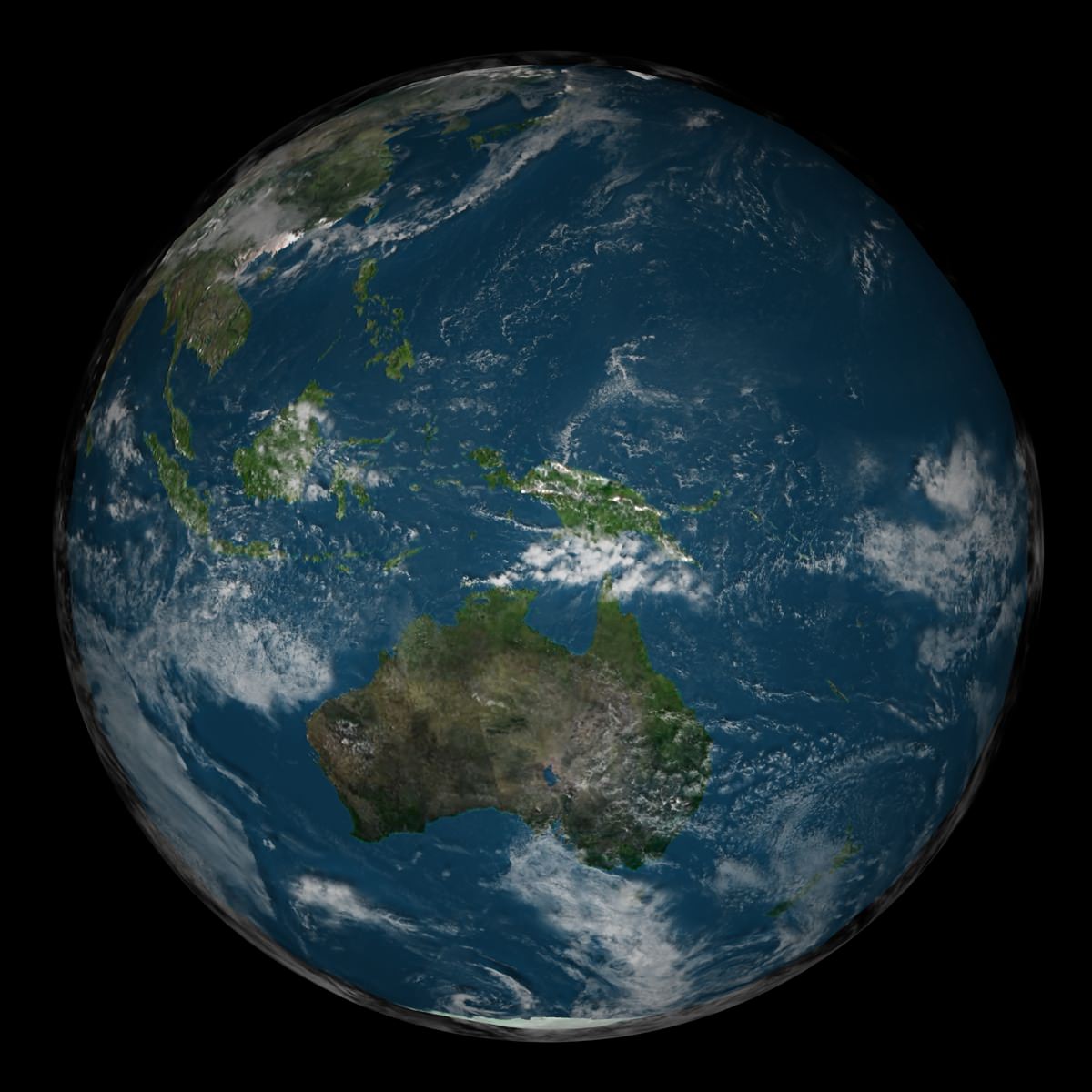 Earth 3D Model from space - elements furnished 3D model_7