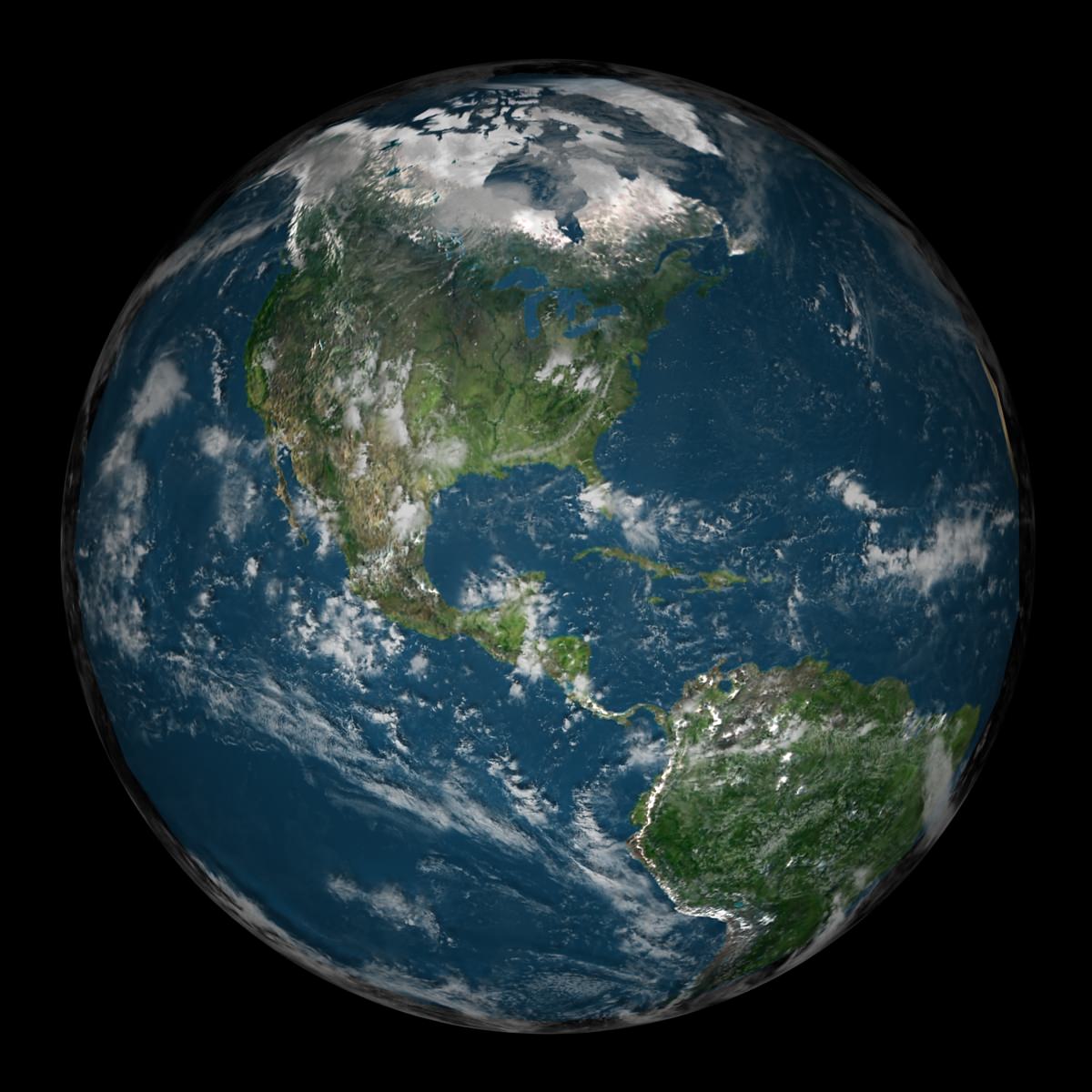 Earth 3D Model from space - elements furnished 3D model_10