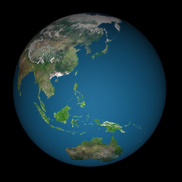 Earth 3D Model from space - elements furnished 3D model_6