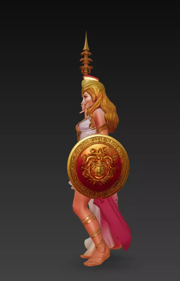 Athena the Warrior Goddess - Greek Mythology 3D Model 3D print model_3