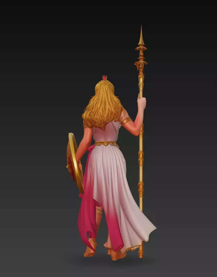 Athena the Warrior Goddess - Greek Mythology 3D Model 3D print model_4