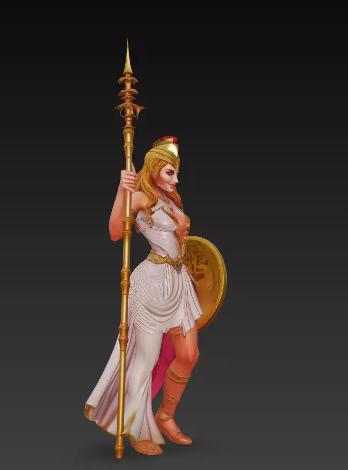 Athena the Warrior Goddess - Greek Mythology 3D Model 3D print model_1