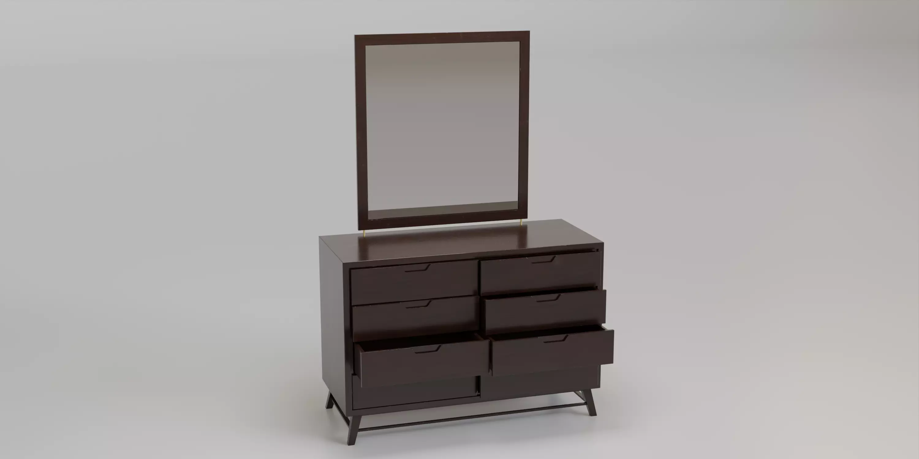 Dresser Low-poly 3D model_9