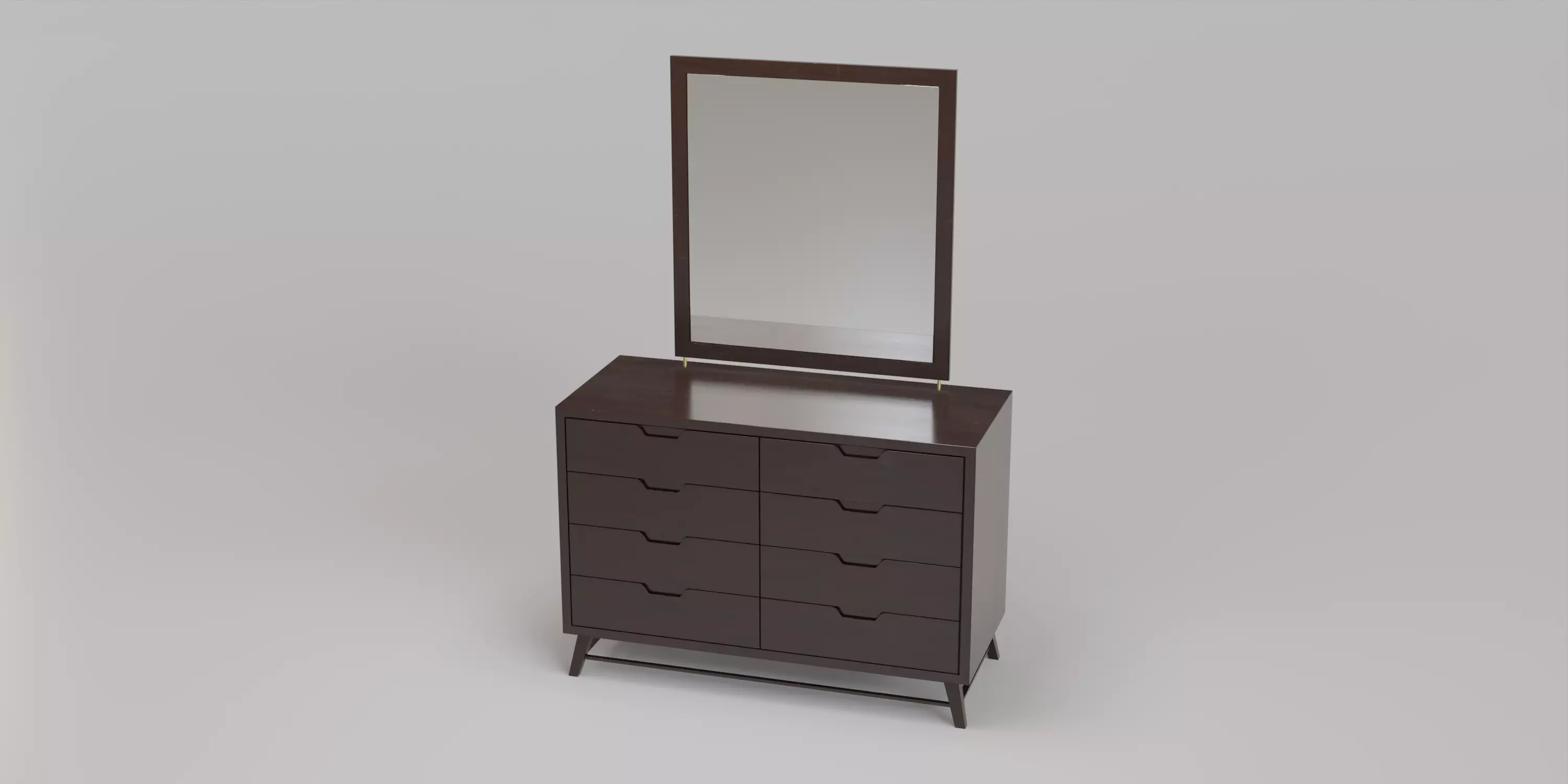 Dresser Low-poly 3D model_6