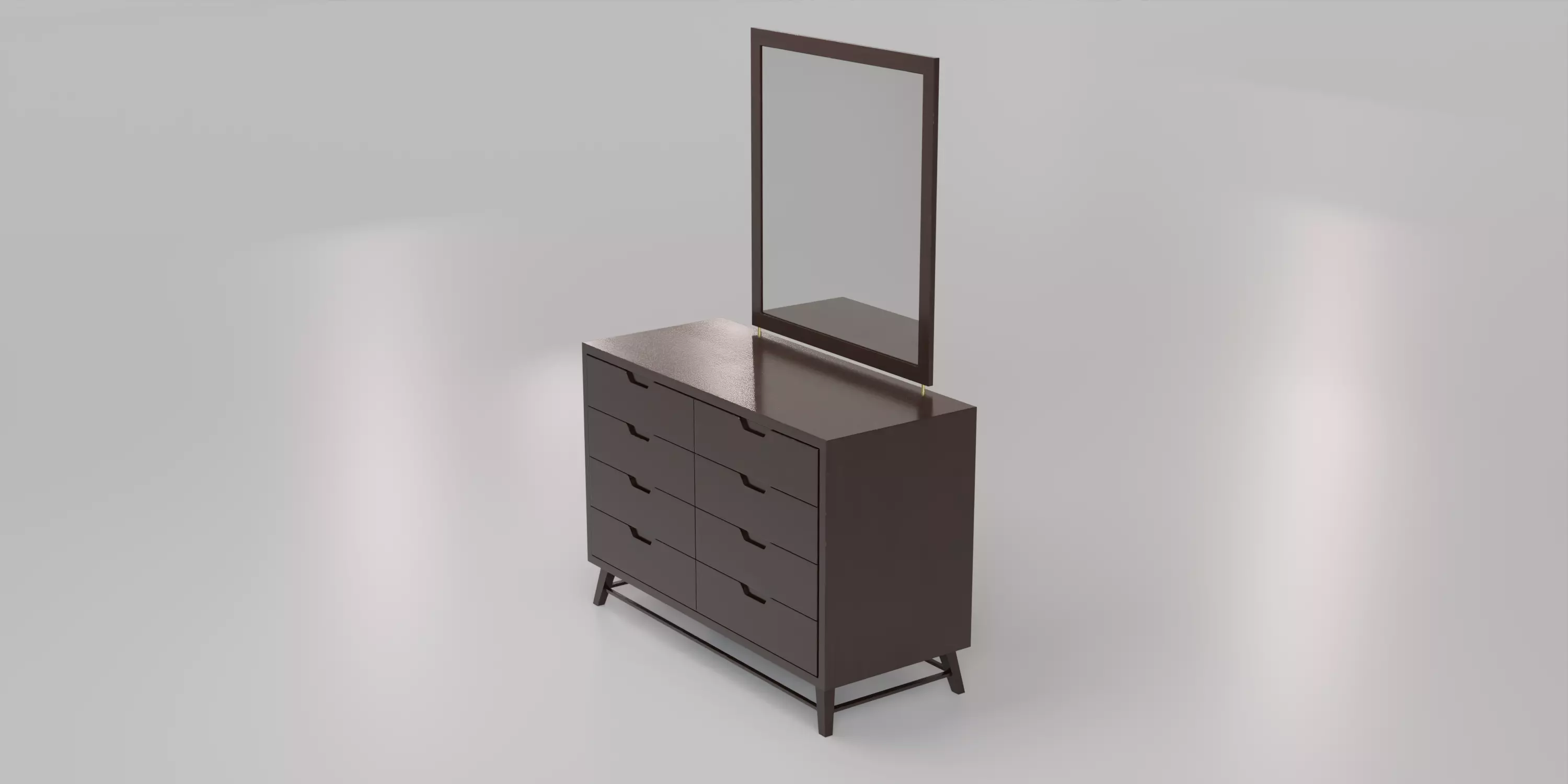 Dresser Low-poly 3D model_5
