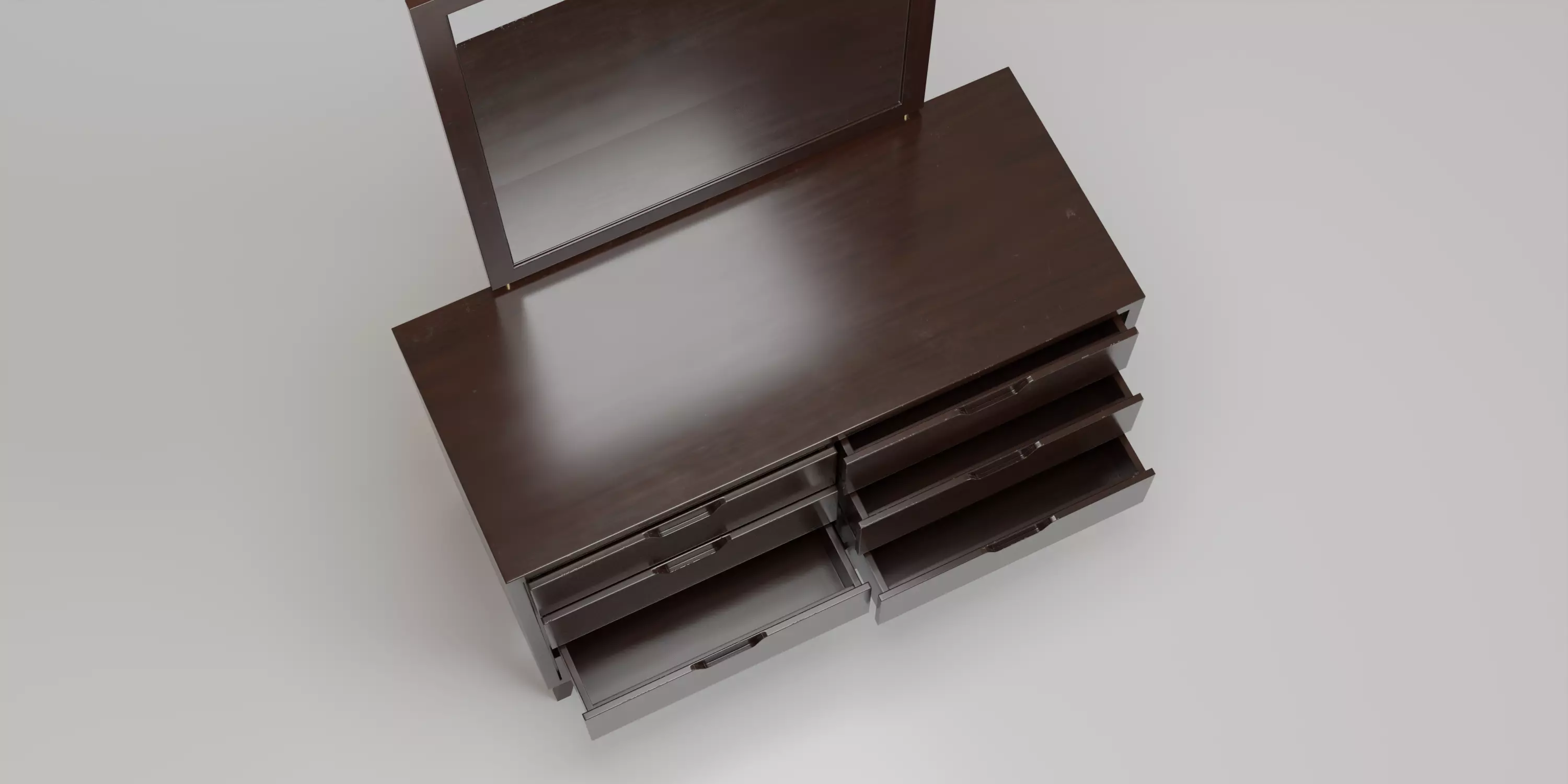 Dresser Low-poly 3D model_12