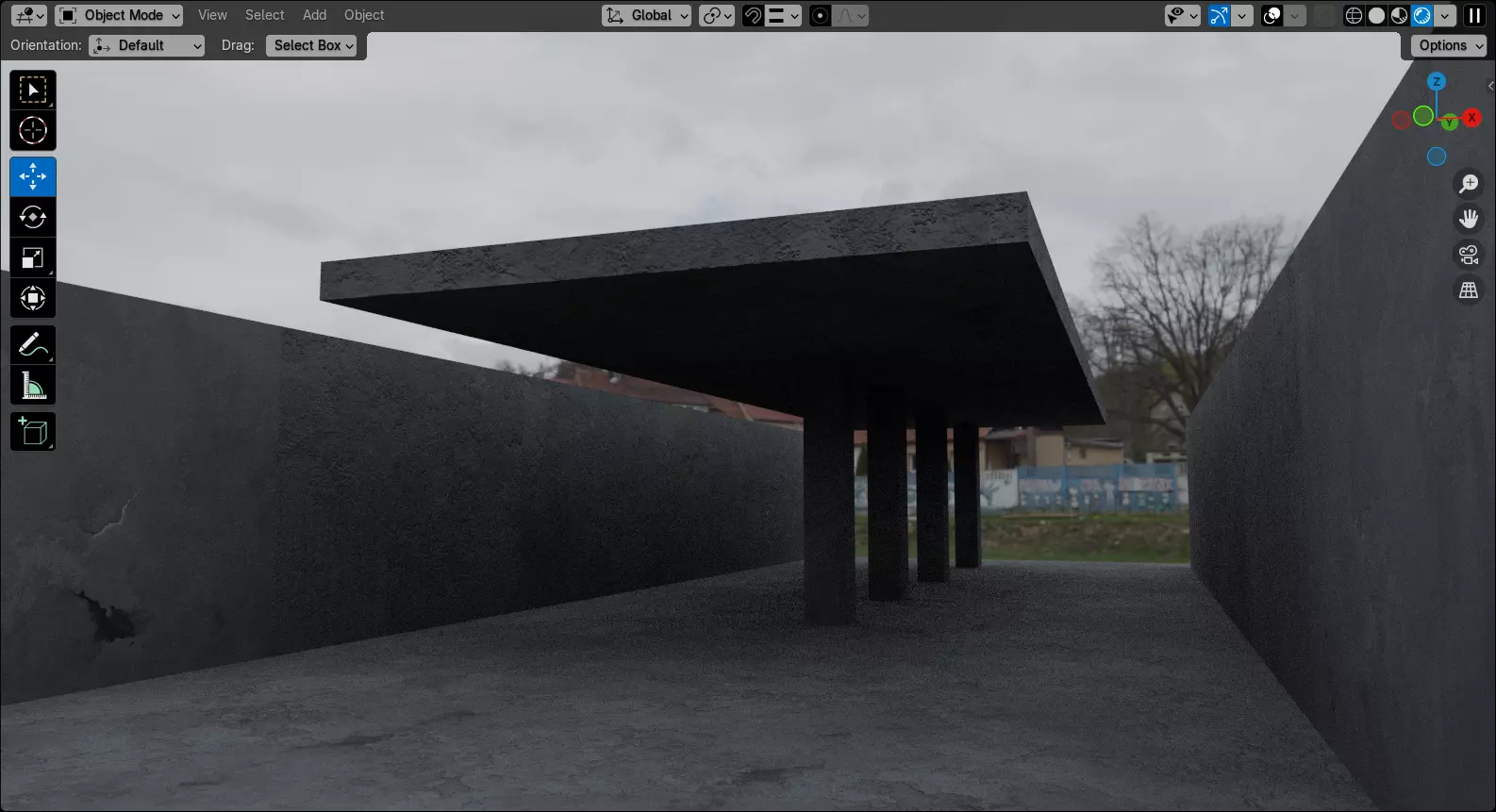 Abandoned Building Site - Environment 003 Low-poly 3D model_26
