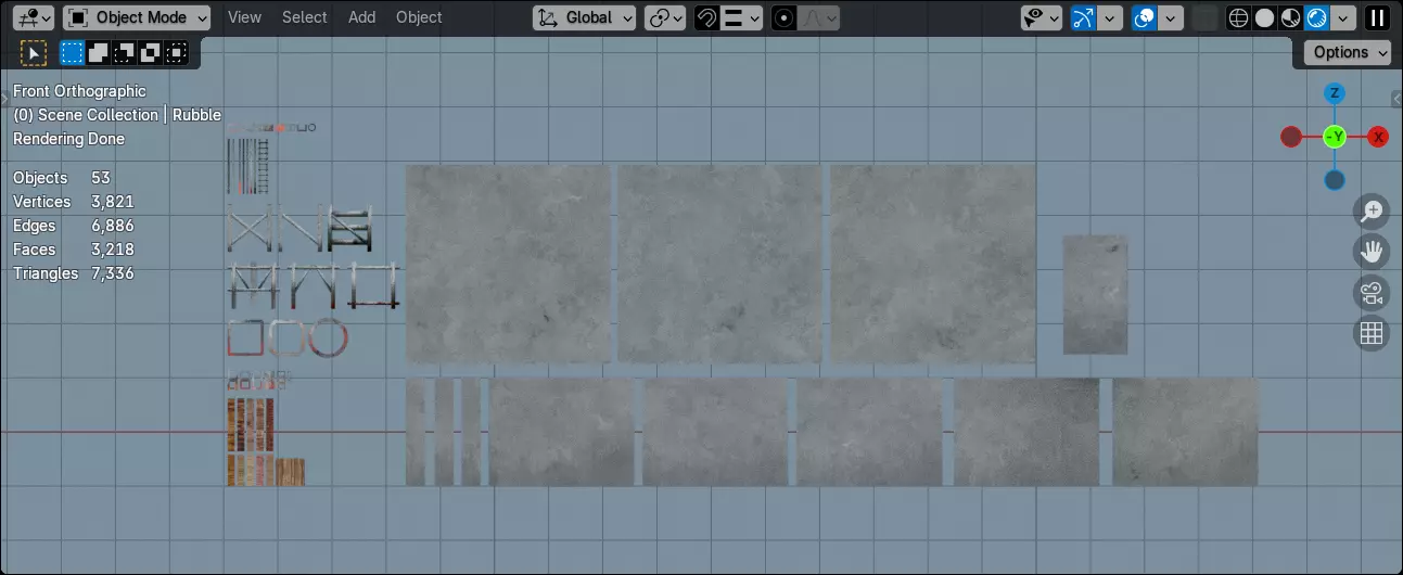 Abandoned Building Site - Environment 003 Low-poly 3D model_34