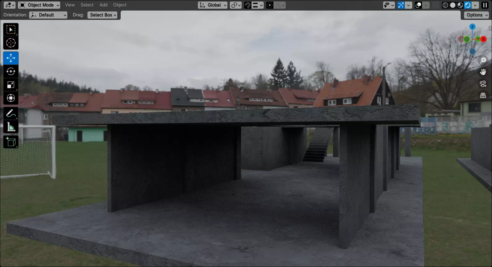 Abandoned Building Site - Environment 003 Low-poly 3D model_22