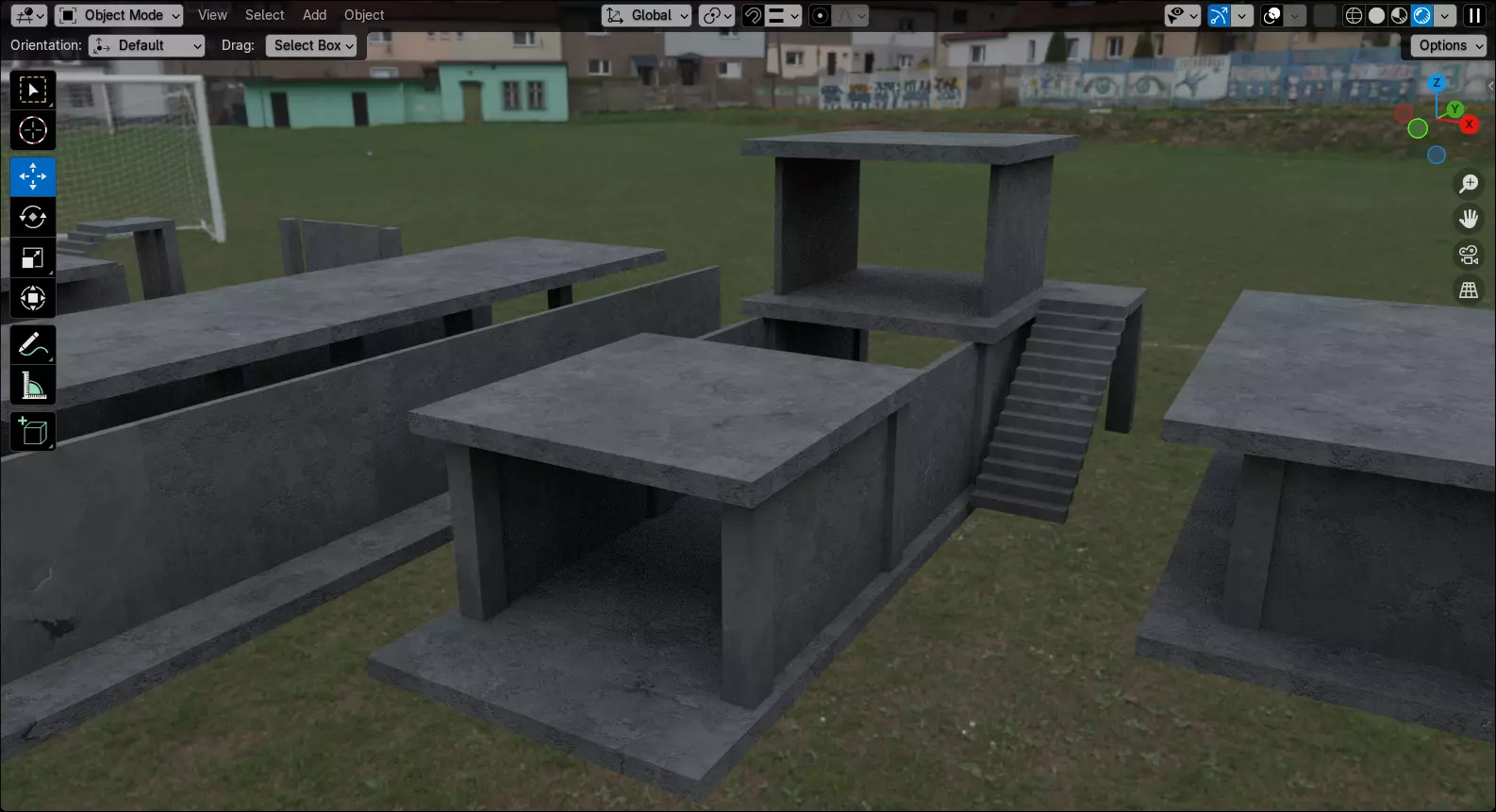 Abandoned Building Site - Environment 003 Low-poly 3D model_27