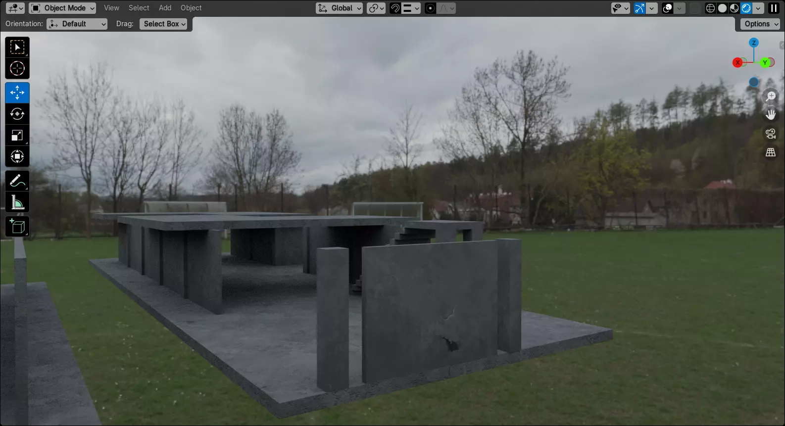 Abandoned Building Site - Environment 003 Low-poly 3D model_23