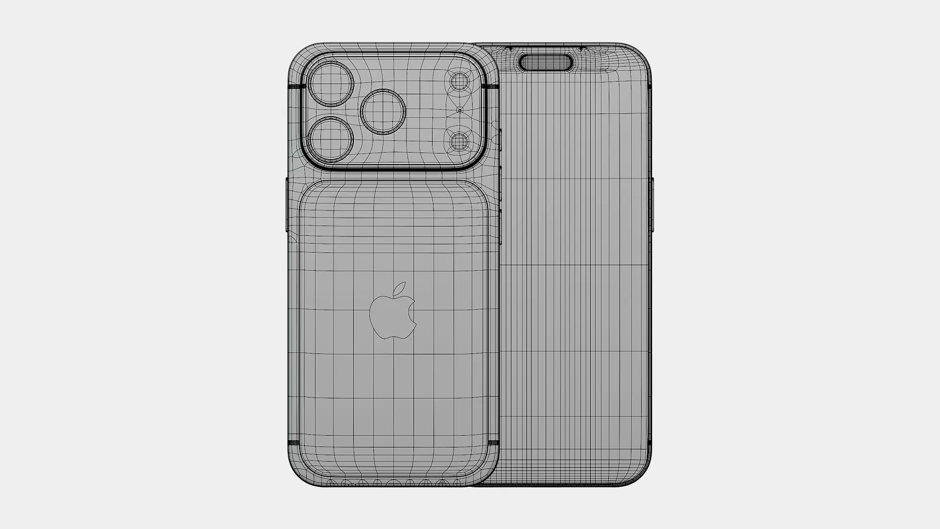 I Phone 17 Pro Max Low-poly 3D model_9