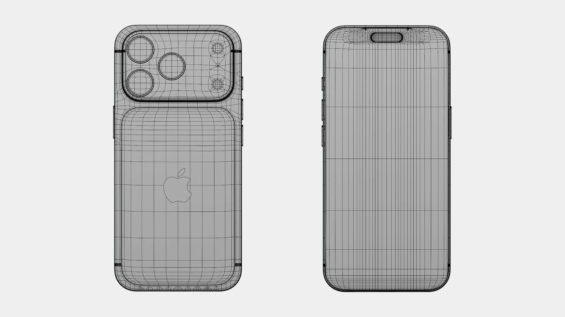 I Phone 17 Pro Max Low-poly 3D model_11