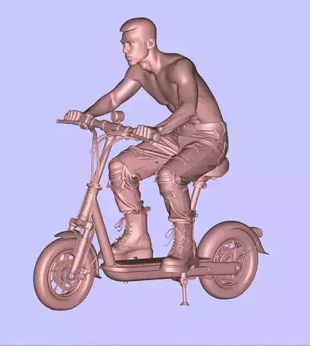 Man riding a bicycle